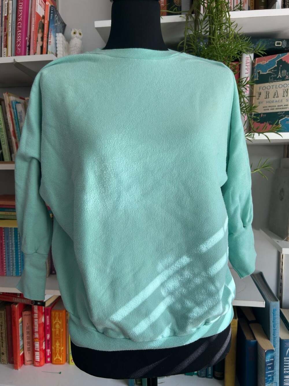 Vintage Sloppy Joes Mint Green Oversized Drop Shoulder Pullover Sweatshirt